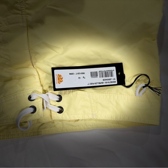 Sundek Yellow Athletic Shorts with Blue and Red Stripes - Picture 6 of 8